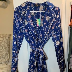 Missguided Floral Print Tie Dress